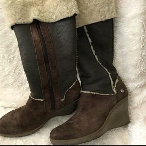 UGG Joslyn Brown Wedge Boots